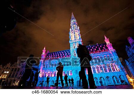 Grande place, Town Hall, Groote Markt, Bruxelles, Brussels, Belgium. View Large Photo Image Picture - Grande place, Town Hall, Groote Markt, Bruxelles, Brussels, Belgium.. Fotosearch