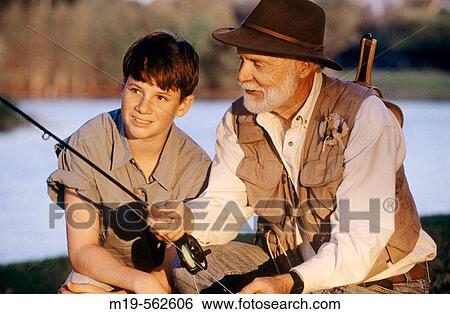 grandfather and grandson fishing View Large Photo Image Stock Photograph - grandfather and grandson fishing. Fotosearch