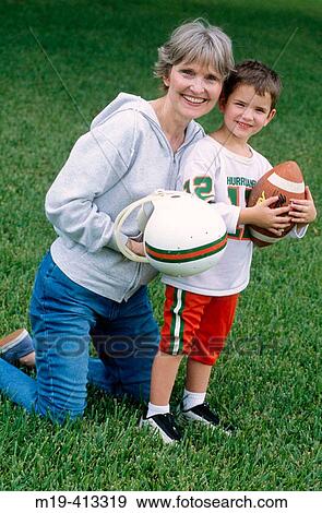 Stock Photo - grandmother and grandson. Fotosearch