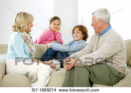 Grandparents and grandchildren View Large Photo Image Picture - Grandparents and grandchildren. Fotosearch