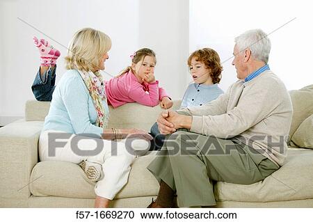 Grandparents and grandchildren View Large Photo Image Stock Image - Grandparents and grandchildren. Fotosearch