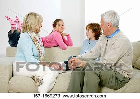 Grandparents and grandchildren View Large Photo Image Stock Image - Grandparents and grandchildren. Fotosearch