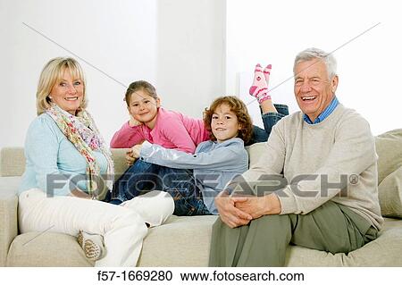 Grandparents and grandchildren View Large Photo Image Stock Image - Grandparents and grandchildren. Fotosearch