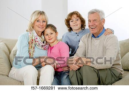 Grandparents and grandchildren View Large Photo Image Stock Image - Grandparents and grandchildren. Fotosearch