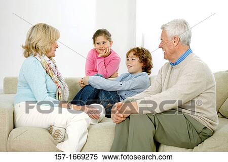 Grandparents and grandchildren View Large Photo Image Stock Photography - Grandparents and grandchildren. Fotosearch