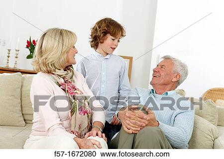 Grandparents and grandson View Large Photo Image Stock Image - Grandparents and grandson. Fotosearch