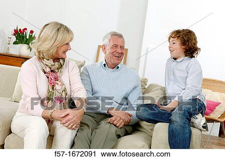Grandparents and grandson View Large Photo Image Stock Image - Grandparents and grandson. Fotosearch