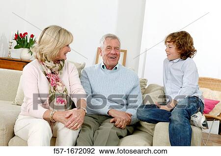 Grandparents and grandson View Large Photo Image Stock Image - Grandparents and grandson. Fotosearch