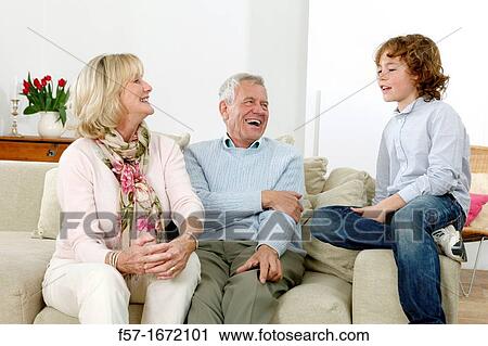 Grandparents and grandson View Large Photo Image Stock Image - Grandparents and grandson. Fotosearch