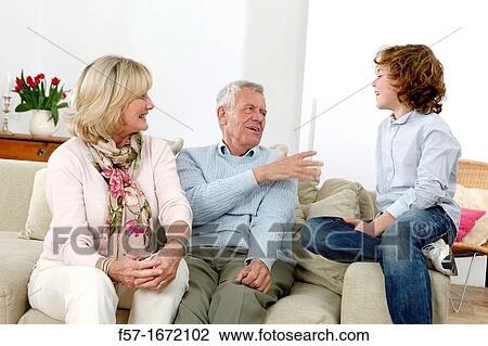 Grandparents and grandson View Large Photo Image Stock Image - Grandparents and grandson. Fotosearch