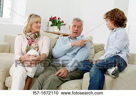Grandparents and grandson View Large Photo Image Stock Image - Grandparents and grandson. Fotosearch