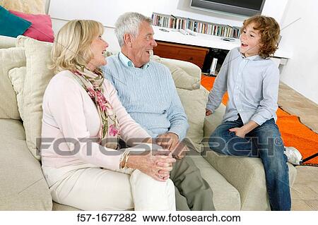 Grandparents and grandson View Large Photo Image Stock Image - Grandparents and grandson. Fotosearch