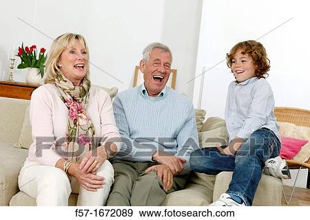 Grandparents and grandson View Large Photo Image Stock Photo - Grandparents and grandson. Fotosearch