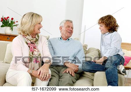 Grandparents and grandson View Large Photo Image Stock Photo - Grandparents and grandson. Fotosearch