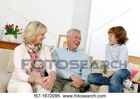 Grandparents and grandson View Large Photo Image Stock Photography - Grandparents and grandson. Fotosearch