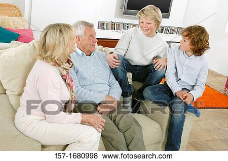 Grandparents and grandsons View Large Photo Image Stock Photo - Grandparents and grandsons. Fotosearch