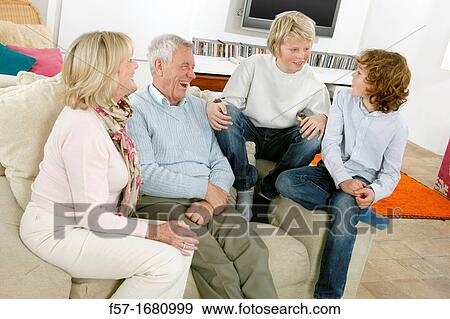 Grandparents and grandsons View Large Photo Image Stock Photo - Grandparents and grandsons. Fotosearch