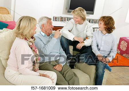Grandparents and grandsons View Large Photo Image Stock Photo - Grandparents and grandsons. Fotosearch