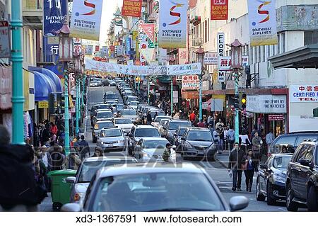 Grant Street, Chinatown, San Francisco, California, USA View Large Photo Image Stock Image - Grant Street, Chinatown, San Francisco, California, USA. Fotosearch