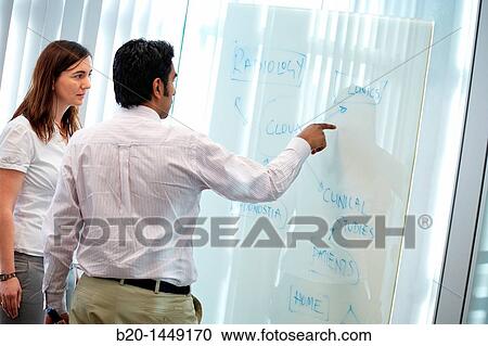Stock Image - Graphic analysis, office, Vicomtech-IK4 Visual Interaction and Communication Technologies Centre, applied research centre for Interactive Computer Graphics and Multimedia, San Sebastian Technology Park, Donostia, Gipuzkoa, Euskadi, Spain. Fotosearch