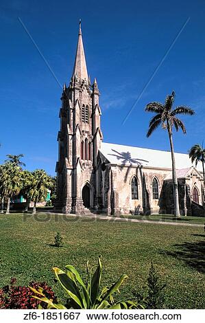 Stock Photo - Graphic angle of famous St Marks Anglican Church in Hamilton Bermuda. Fotosearch