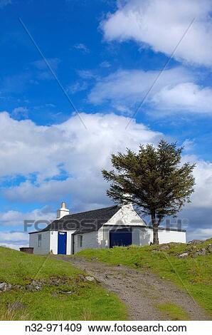 Grasspoint Cottage, Mull, Inner Hebrides, Argyll and Bute, Scotland, UK View Large Photo Image Stock Photo - Grasspoint Cottage, Mull, Inner Hebrides, Argyll and Bute, Scotland, UK. Fotosearch
