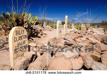 Stock Photo - Graves at Boothill Graveyard, Tombstone, Arizona USA.. Fotosearch