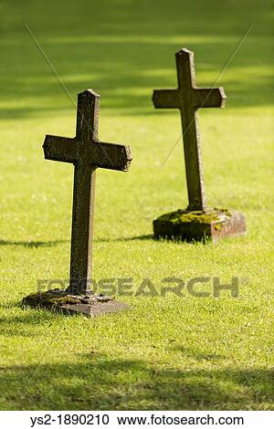 Graves with christian cross View Large Photo Image Stock Image - Graves with christian cross. Fotosearch