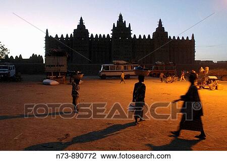 Stock Image - Great Mosque of Djenne, Mali. Fotosearch