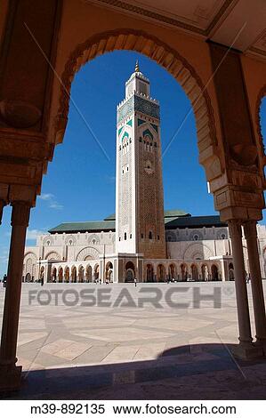 Great Mosque of Hassan II, Casablanca. Morocco View Large Photo Image Stock Photography - Great Mosque of Hassan II, Casablanca. Morocco. Fotosearch