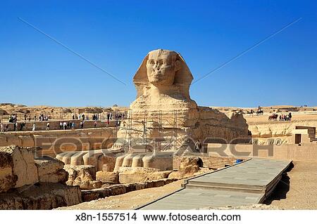 Picture - Great pyramids and Sphynx, Giza, Egypt. Fotosearch