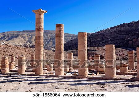 Great temple 1 century BC, Petra, Jordan View Large Photo Image Picture - Great temple 1 century BC, Petra, Jordan. Fotosearch