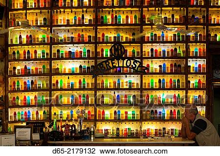 Greece, Central Greece Region, Athens, Brettos Bar, interior. View Large Photo Image Stock Image - Greece, Central Greece Region, Athens, Brettos Bar, interior.. Fotosearch