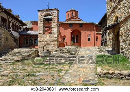 Greece, Chalkidiki, Mount Athos peninsula, listed as World Heritage, Xenophontos monastery. View Large Photo Image Stock Image - Greece, Chalkidiki, Mount Athos peninsula, listed as World Heritage, Xenophontos monastery.. Fotosearch