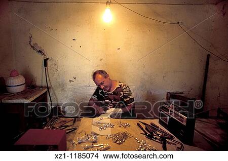 Greece, Cyprus Island, greek part, Omodhos, silver craftsman View Large Photo Image Picture - Greece, Cyprus Island, greek part, Omodhos, silver craftsman. Fotosearch