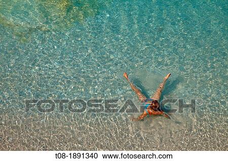 Greece, Ionian, Lefkada, Porto Katsiki beach View Large Photo Image Stock Image - Greece, Ionian, Lefkada, Porto Katsiki beach. Fotosearch