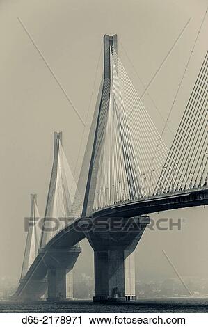 Greece, Peloponese Region, Gulf of Corinth, Patra-area, Rio Antirio Bridge. View Large Photo Image Stock Image - Greece, Peloponese Region, Gulf of Corinth, Patra-area, Rio Antirio Bridge.. Fotosearch
