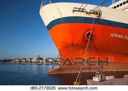 Greece, Peloponese Region, Patra, ocean ferry boat. View Large Photo Image Stock Photograph - Greece, Peloponese Region, Patra, ocean ferry boat.. Fotosearch
