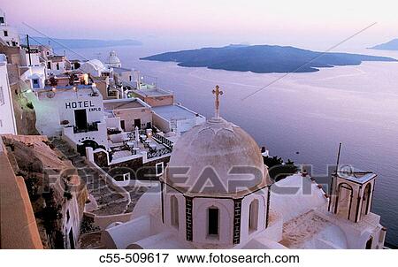 Greece, Santorini, Thera, Agios Ioannis church View Large Photo Image Stock Photo - Greece, Santorini, Thera, Agios Ioannis church. Fotosearch