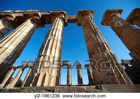 Greek Dorik columns at the ruins of Temple F at Selinunte, Sicily photography, pictures, photos, images & fotos 52 View Large Photo Image Stock Photograph - Greek Dorik columns at the ruins of Temple F at Selinunte, Sicily photography, pictures, photos, images & fotos 52. Fotosearch