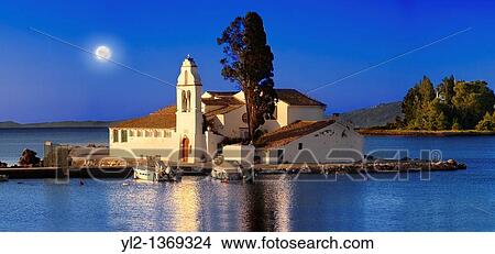 Greek Orthodox Convent of Vlachernas, Kanoni, Peninsula, Corfu Greek Ionian Islands View Large Photo Image Picture - Greek Orthodox Convent of Vlachernas, Kanoni, Peninsula, Corfu Greek Ionian Islands. Fotosearch