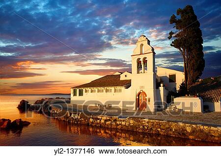 Greek Orthodox Convent of Vlachernas, Kanoni, Peninsula, Corfu Greek Ionian Islands View Large Photo Image Stock Photograph - Greek Orthodox Convent of Vlachernas, Kanoni, Peninsula, Corfu Greek Ionian Islands. Fotosearch