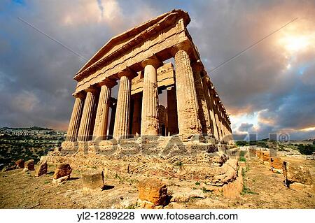 Stock Photo - Greek Temple of Concordia, Agrigento, sicily. Fotosearch