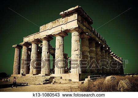 Greek Temple of Selinunte Sicily Italy View Large Photo Image Stock Image - Greek Temple of Selinunte Sicily Italy. Fotosearch