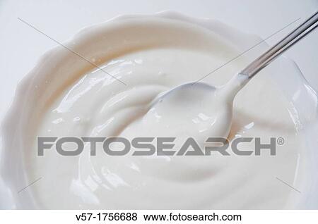 Greek yoghurt. Close view. View Large Photo Image Stock Photo - Greek yoghurt. Close view.. Fotosearch