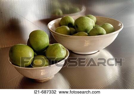 Green apples inside two white bowls. View Large Photo Image Stock Image - Green apples inside two white bowls.. Fotosearch