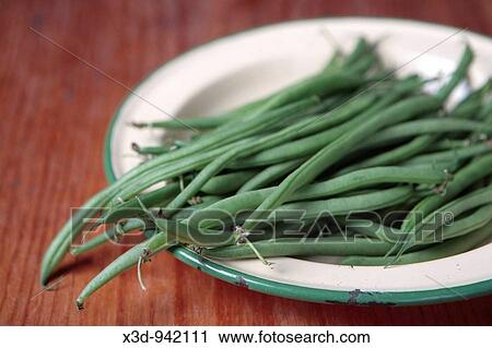 Stock Image - Green beans. Fotosearch