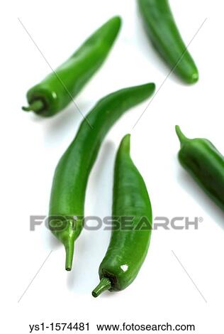 Green Chili Pepper, capsicum annuum, Vegetables against White Background View Large Photo Image Stock Image - Green Chili Pepper, capsicum annuum, Vegetables against White Background. Fotosearch