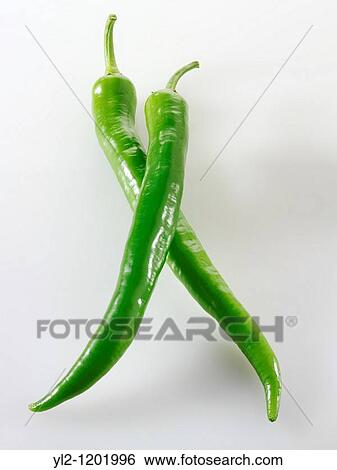 Stock Photograph - Green chili uncut. Fotosearch