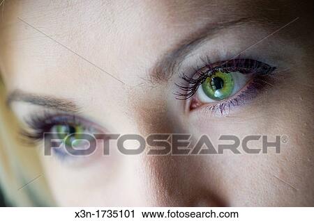 Green eyes View Large Photo Image Stock Image - Green eyes. Fotosearch